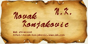 Novak Konjaković vizit kartica